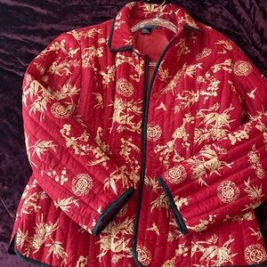 Carol Little puffer jacket, Asian inspired